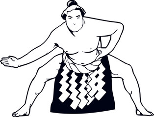 Sumo Wrestler vector image for use in web and print design