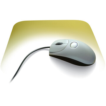 Computer mouse - Highly detailed and photorealistic illustration. No contains copyrighted materials.