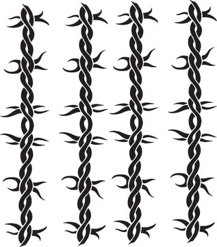 Armband tattoo barb wire image illustration for use in web and print design