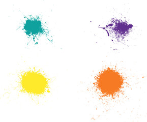 4 Coloured Vector Splats Very Detailed