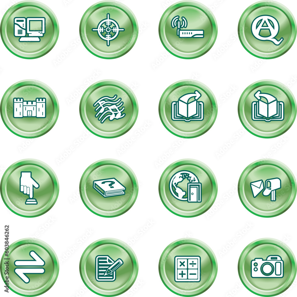 Poster internet or computing icon set. no meshes used