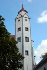Obraz premium Historical castle in Glauchau, a town in the German federal state of Saxony, on the right bank of the Mulde river.