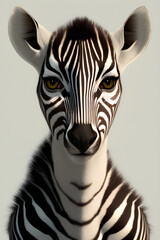 zebra close up, generative ai