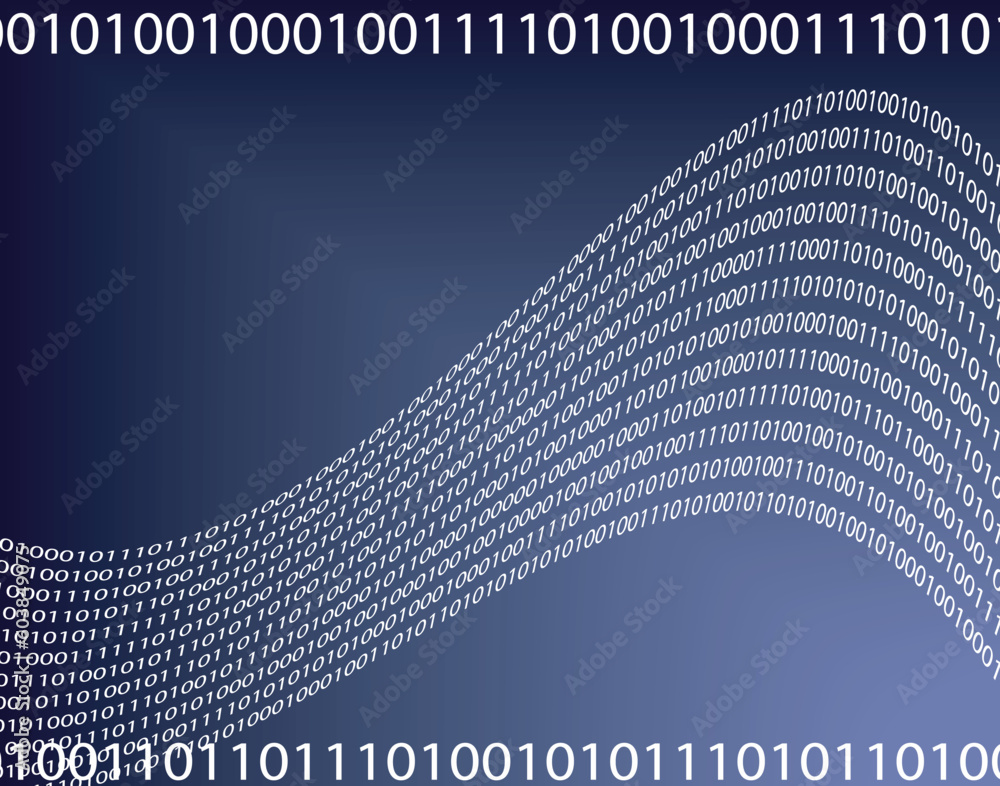 Poster editable vector illustration of a digital data background