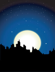 Naklejka premium night view