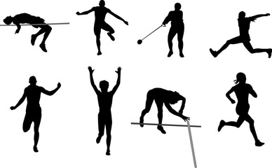 athletic silhouettes, each can be used separately
