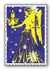 Stamp with Zodiac - Virgin