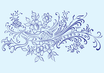 Ornament of vector elements
