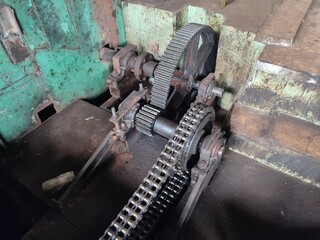 Gears are parts of a machine that rotate to transmit power. Gears have teeth that intersect with the teeth of other gears.