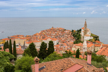 Obraz premium Beautiful coastal town of Piran in Slovenia
