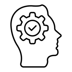 Human Setting Thin Line Icon