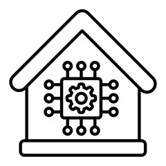 Home Technology Thin Line Icon