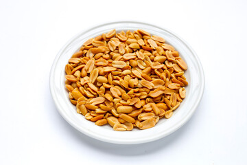 Peanut on a white background.