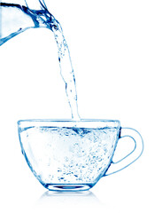 water glass isolated on white