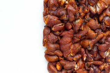 Sour tamarind on white background.