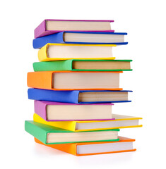Pile of Books isolated on white background