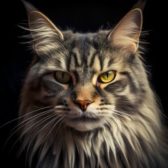 Obraz premium Regal Majesty: Maine Coon Portrait