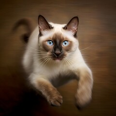 Obraz premium Elegant Siamese: Graceful Motion