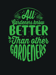 Naklejka premium garden typography t shirt design 