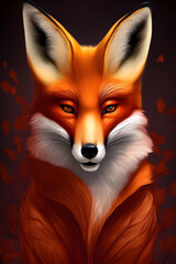 Obraz premium red fox vulpes, generative ai