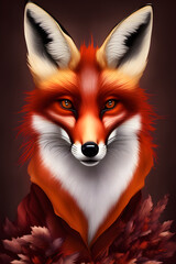 Fototapeta premium red fox vulpes, generative ai