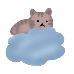 cat on cloud