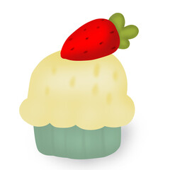 cupcake with cherry