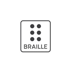 illustration of braille, braille reading, vector art.