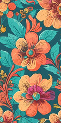 seamless pattern with flowers