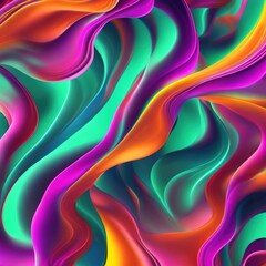 Colorful background with a pattern of wavy lines and colors Generative AI