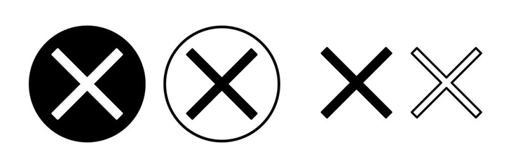Close vector icon. Delete icon. remove, cancel, exit symbol.