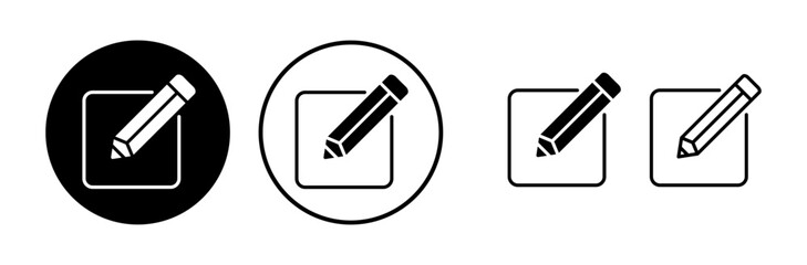 Edit icon vector. edit document sign and symbol. pencil