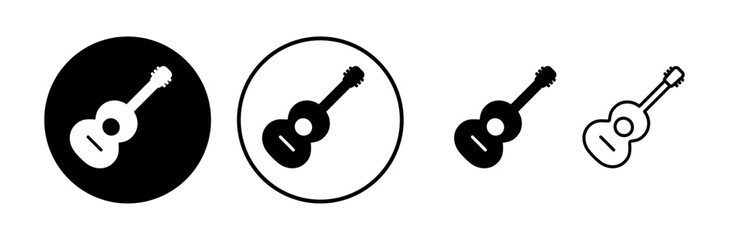 Guitar icon vector. musical instrument sign
