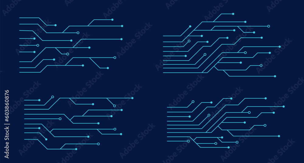 Aufkleber set of printed circuit board. abstract futuristic circuit board. hi tech digital circuit board. futu