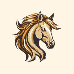 Fototapeta na wymiar Horse head logo vector - Animal Brand Symbol