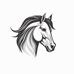 Obraz na płótnie Canvas Horse head logo vector - Animal Brand Symbol