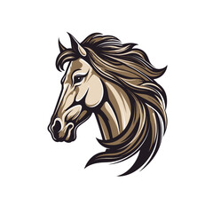 Naklejka na ściany i meble Horse head logo vector - Animal Brand Symbol