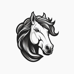 Naklejka na ściany i meble Horse head logo vector - Animal Brand Symbol