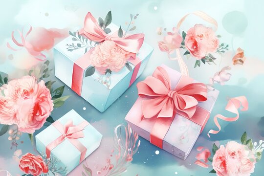 Present Perfection: Well-Wrapped Gift Packaging with a Stellar Backgr"Festive Gift Pucket Momentsound