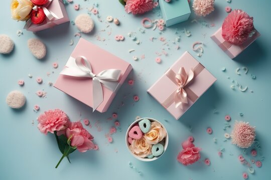 Present Perfection: Well-Wrapped Gift Packaging with a Stellar Backgr"Festive Gift Pucket Momentsound