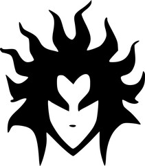 black evil head icon