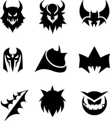 black evil head icon