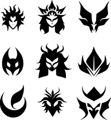 black evil head icon