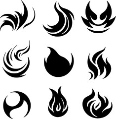 set of fire icon