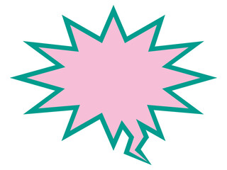 シンプルなジグザクなふきだし