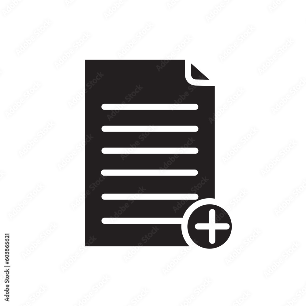 Poster add document file icon