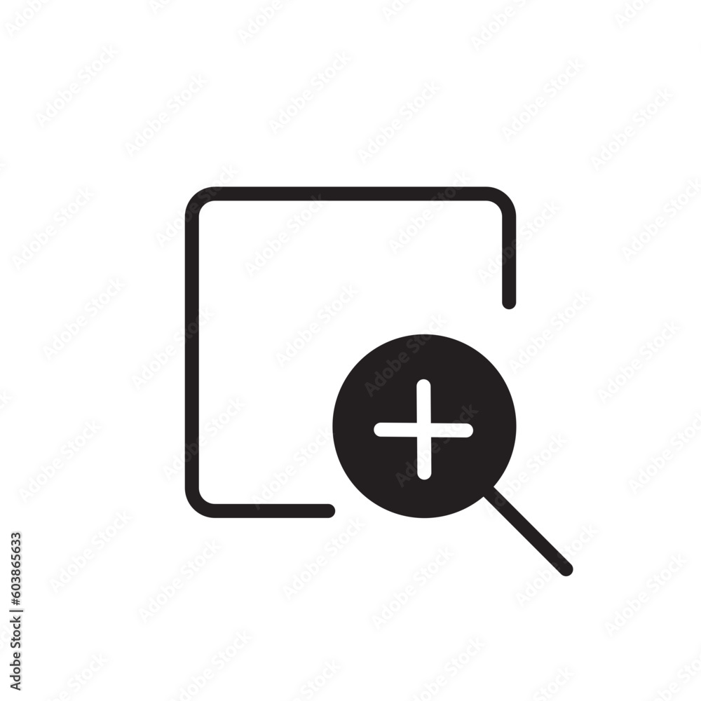Poster add search text icon