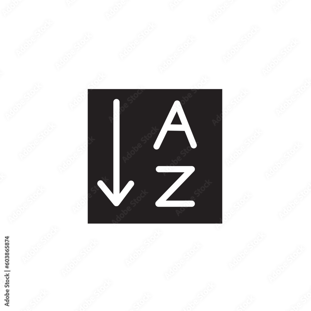 Poster alphabet order sort icon
