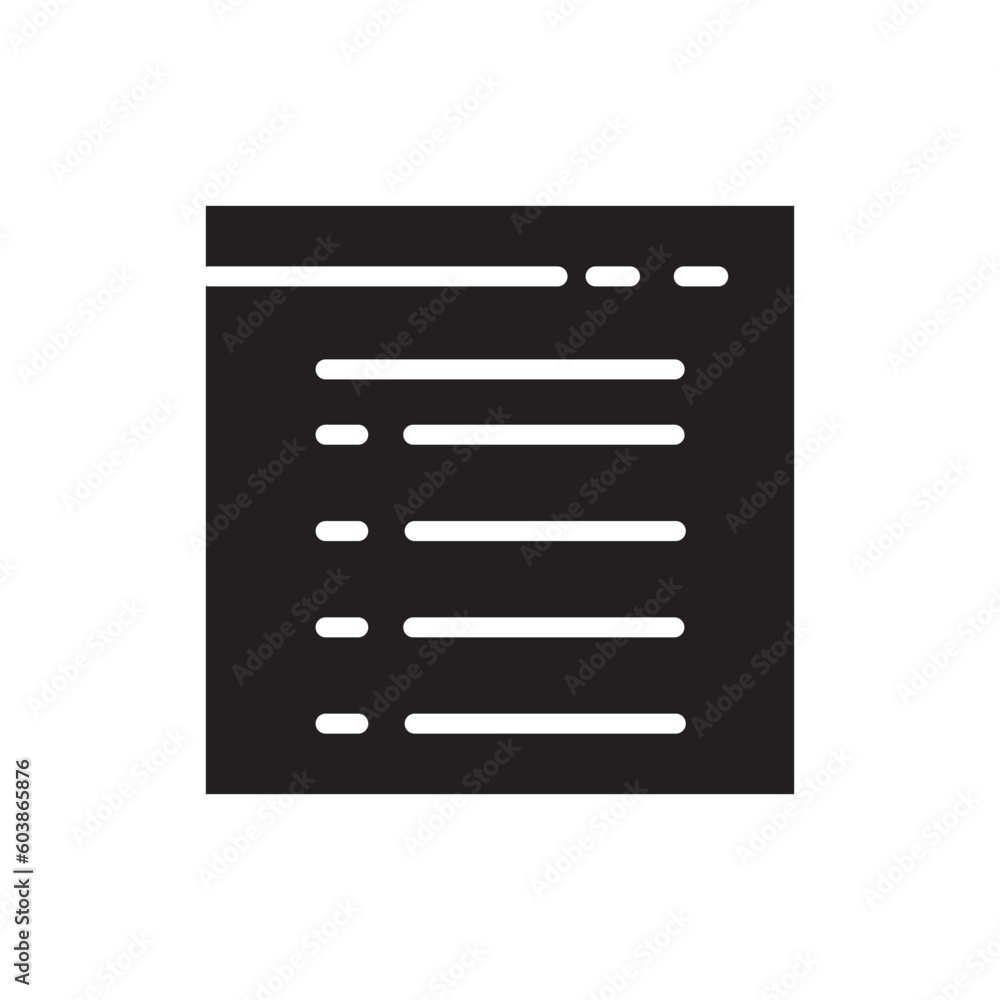 Poster format list text icon