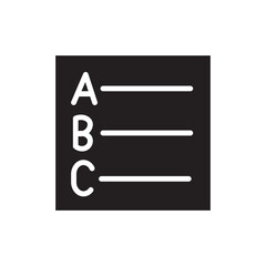 Fototapeta premium List File Font Icon